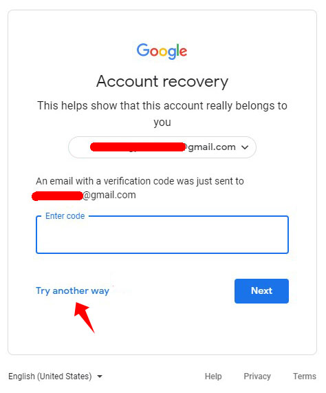 pemulihan gmail melalui nomor hp